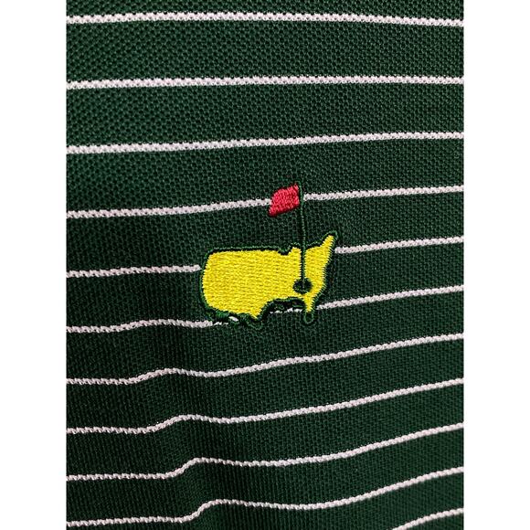Masters Collection Shirt Green Stripe Short Sleeve 60's Two Ply Polo Mens XL - Picture 8 of 10